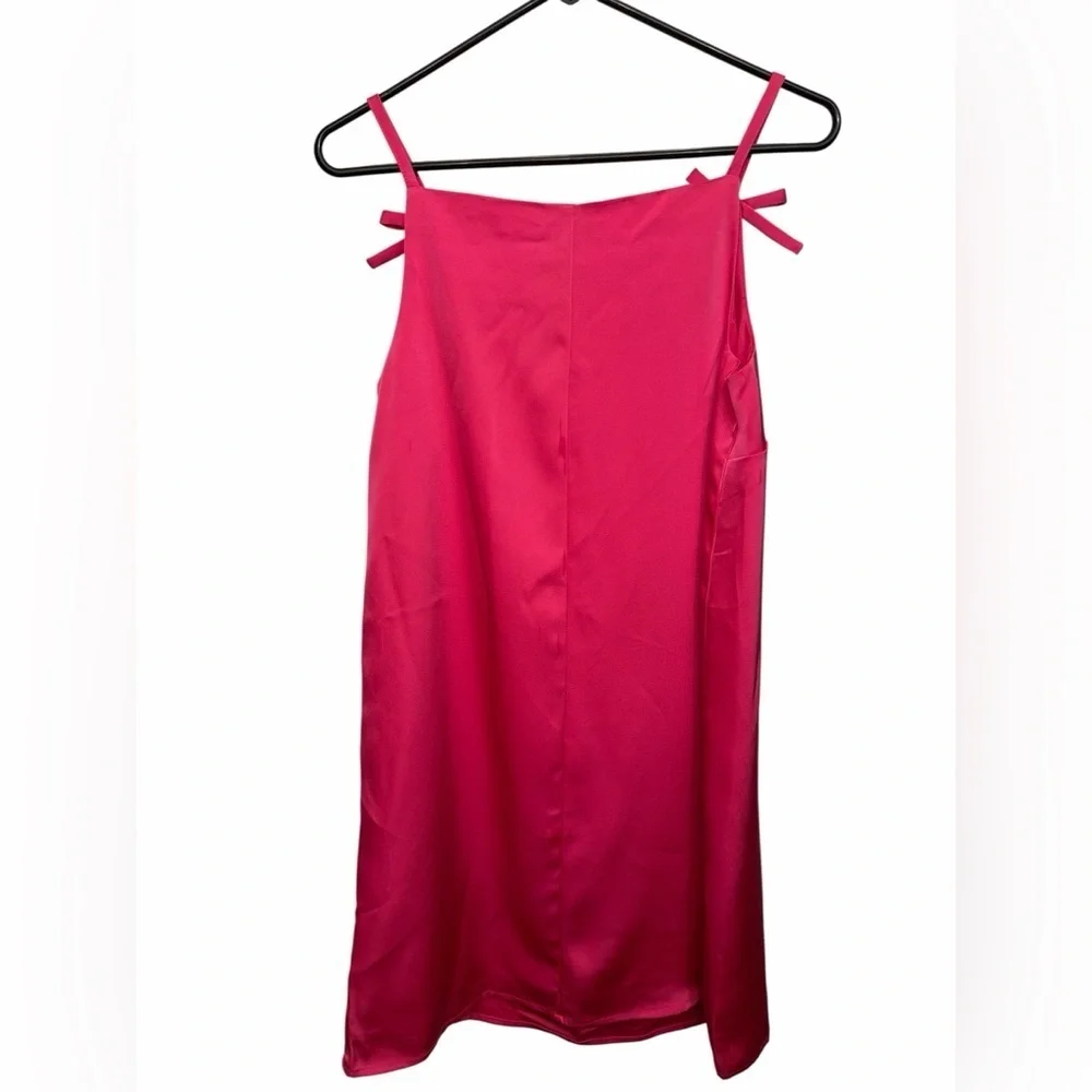Kate Spade Mini Tank Shift Slip Dress with Bows Hot Pink NWOT